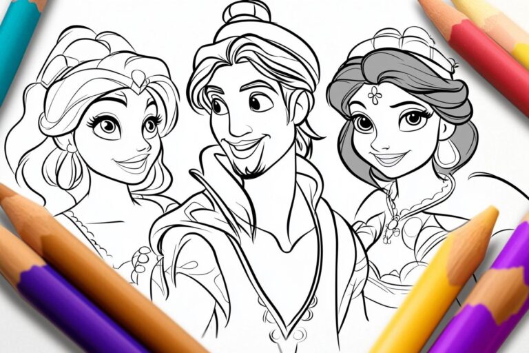 Aladdin Színező : Színes Kaland a Csodálatos Világban
