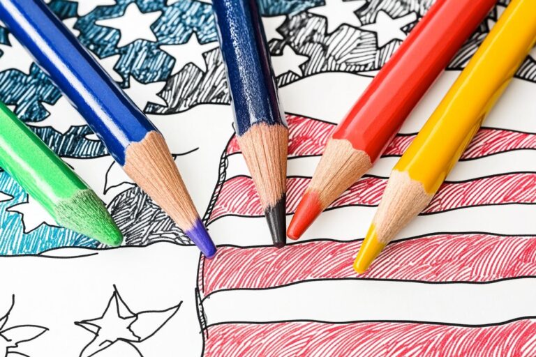 Amerikai Zászló Színező : Szórakozás, Oktatás és Patriotizmus