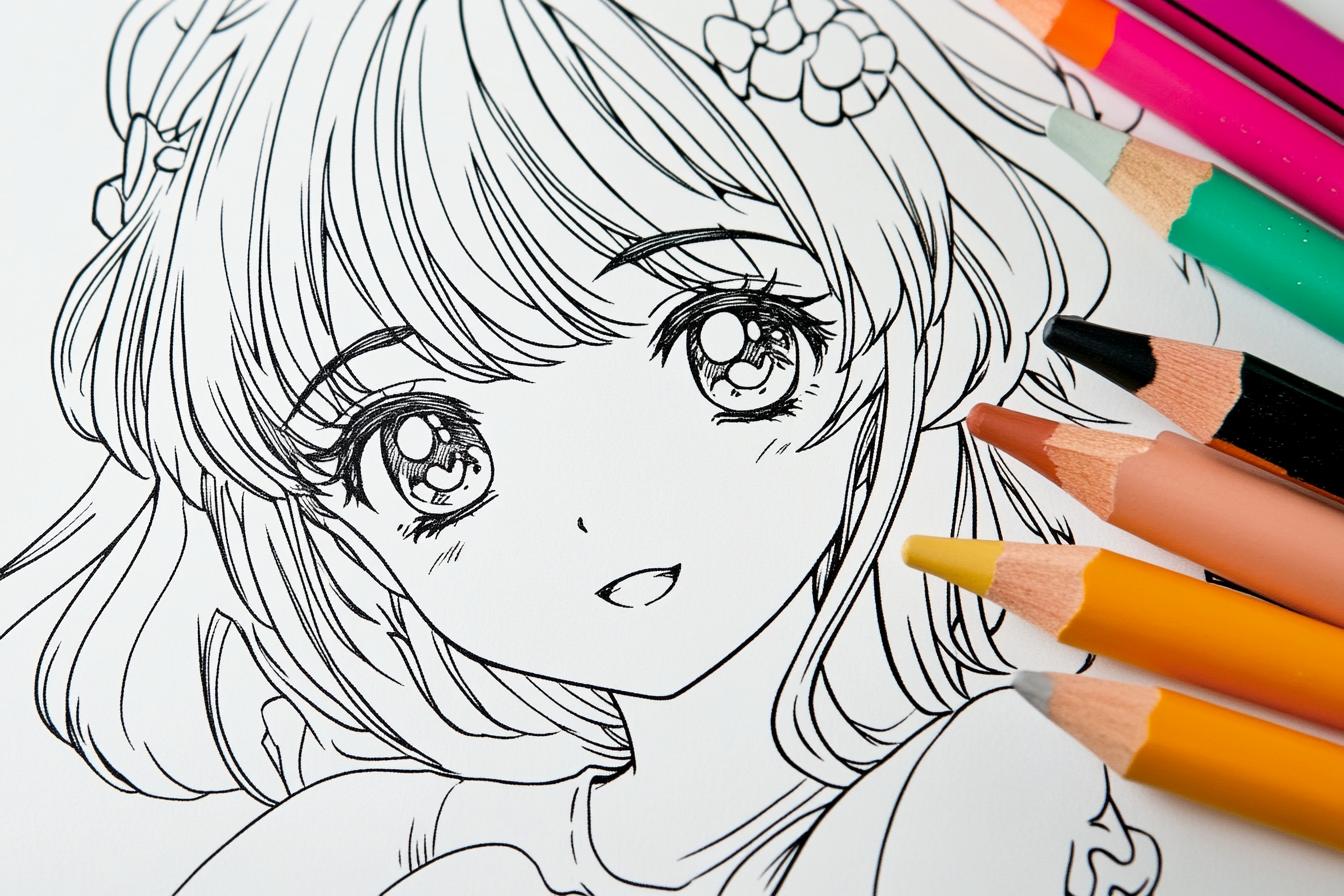 Anime Színező Nyomtatható Anime Színező