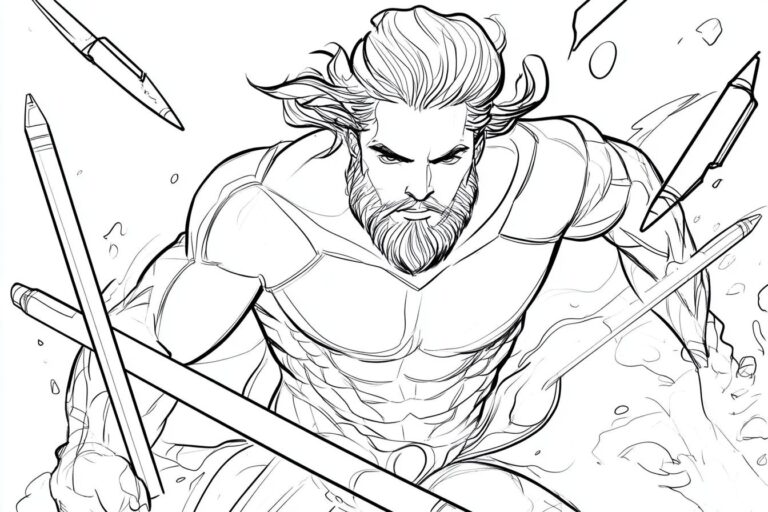 Aquaman Színező : A Tengeri Hős Színei