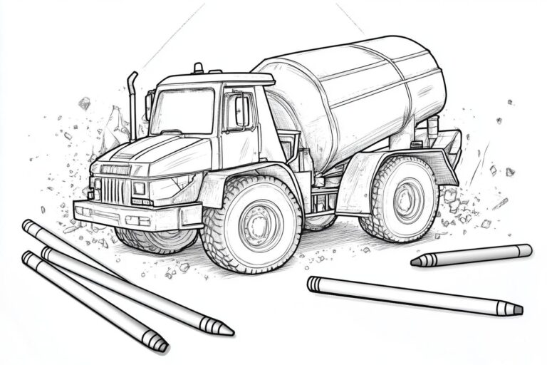 Betonkeverő Színező : Színezők Betonkeverőkkel Gyerekeknek