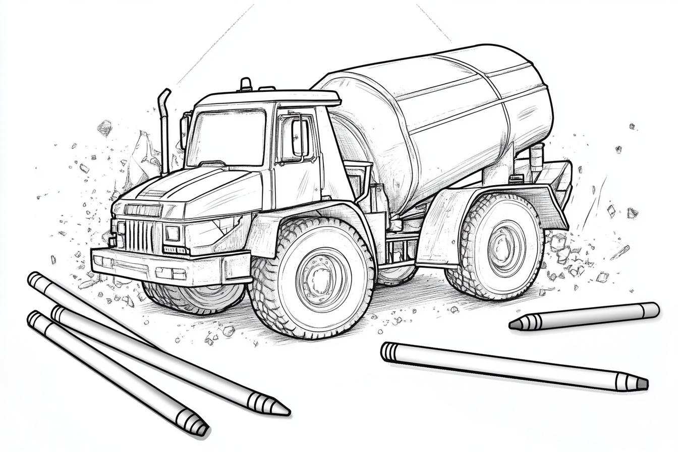 Betonkeverő Színező Nyomtatható Betonkeverő Színező