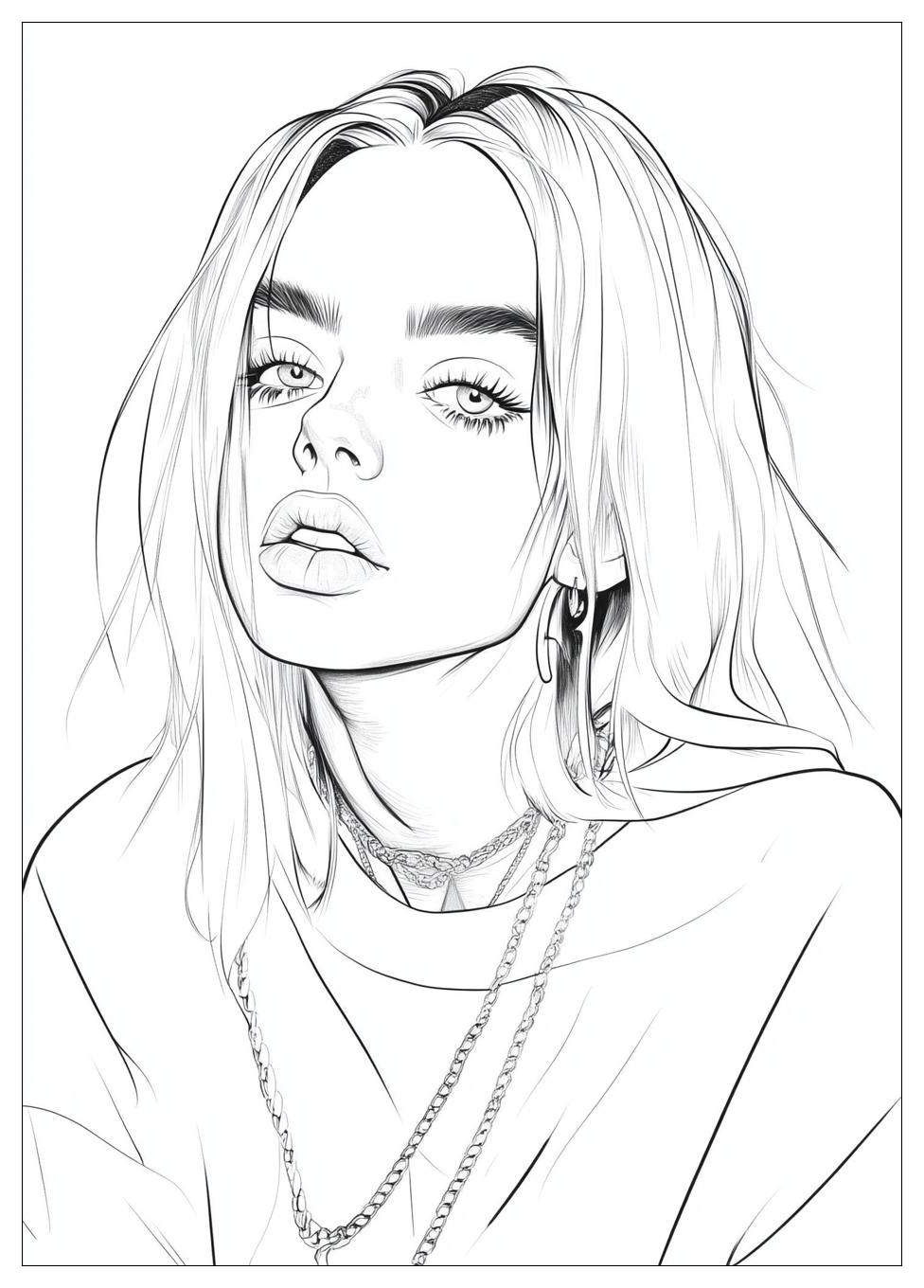 Billie Eilish Színező 8