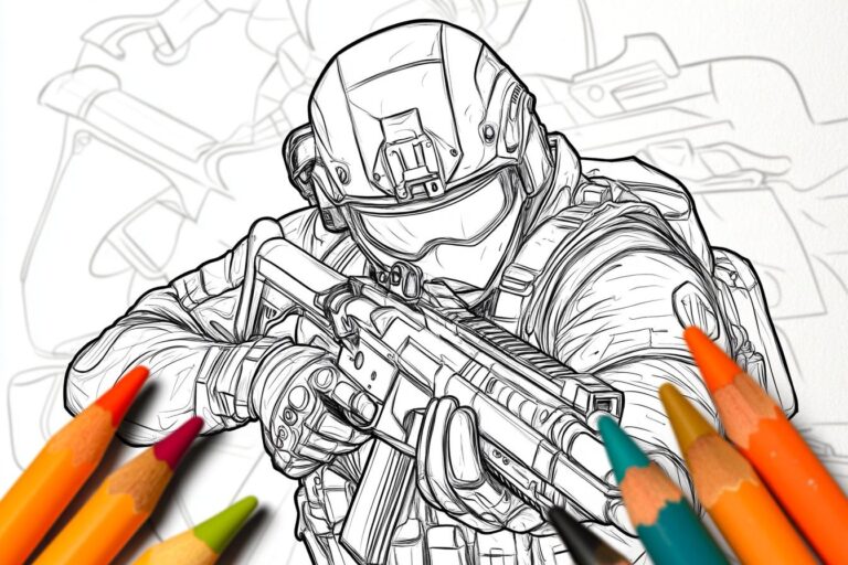 Call of Duty Színező : Színezd meg a hadszínteret