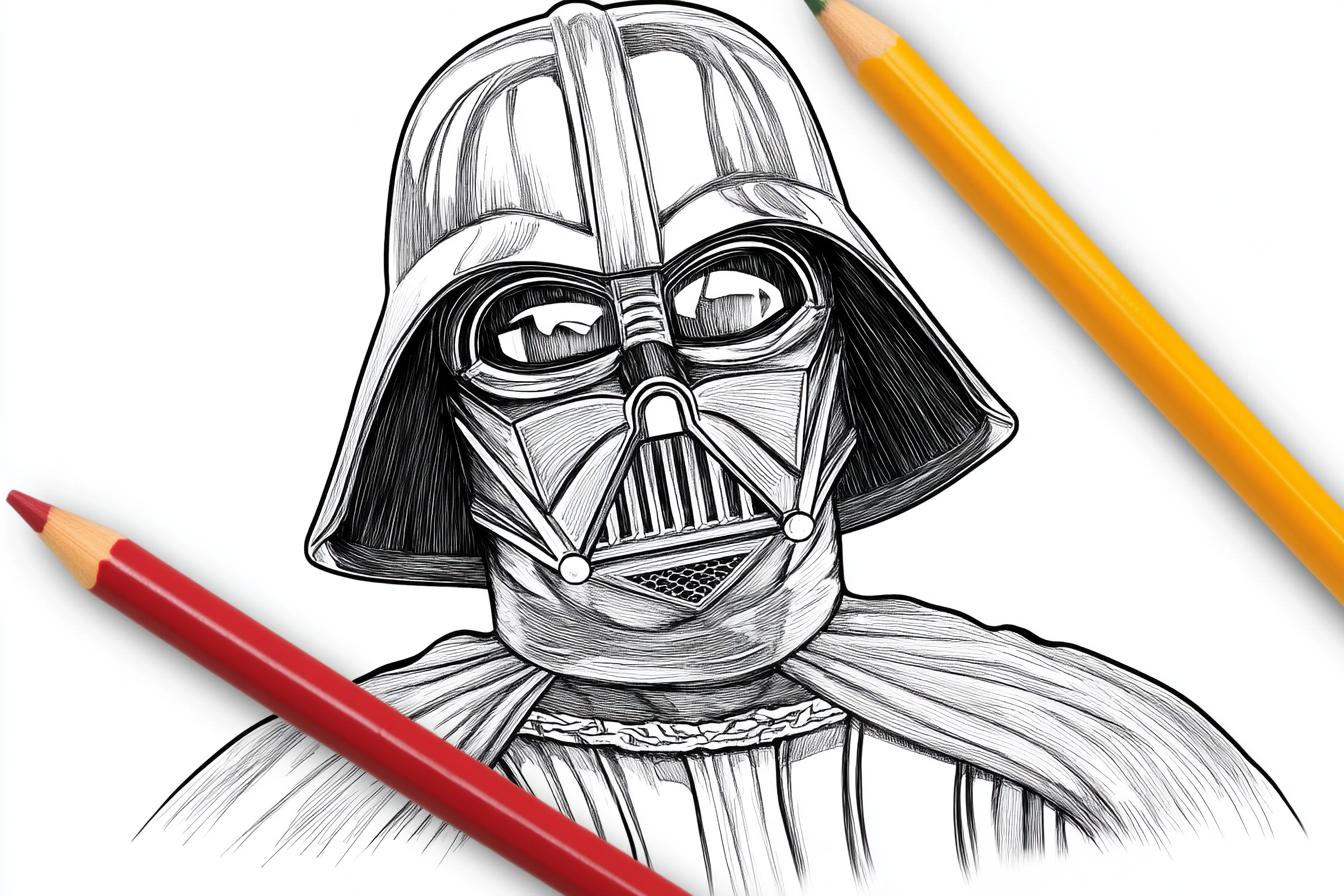 Darth Vader Színező Nyomtatható Darth Vader Színező