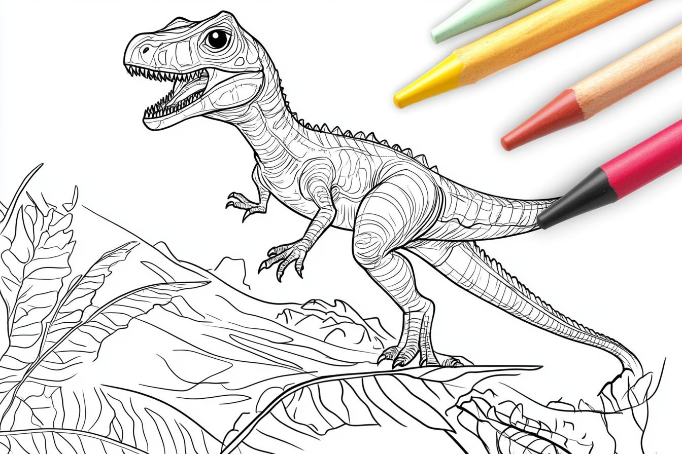 Dilophosaurus Színező Nyomtatható Dilophosaurus Színező