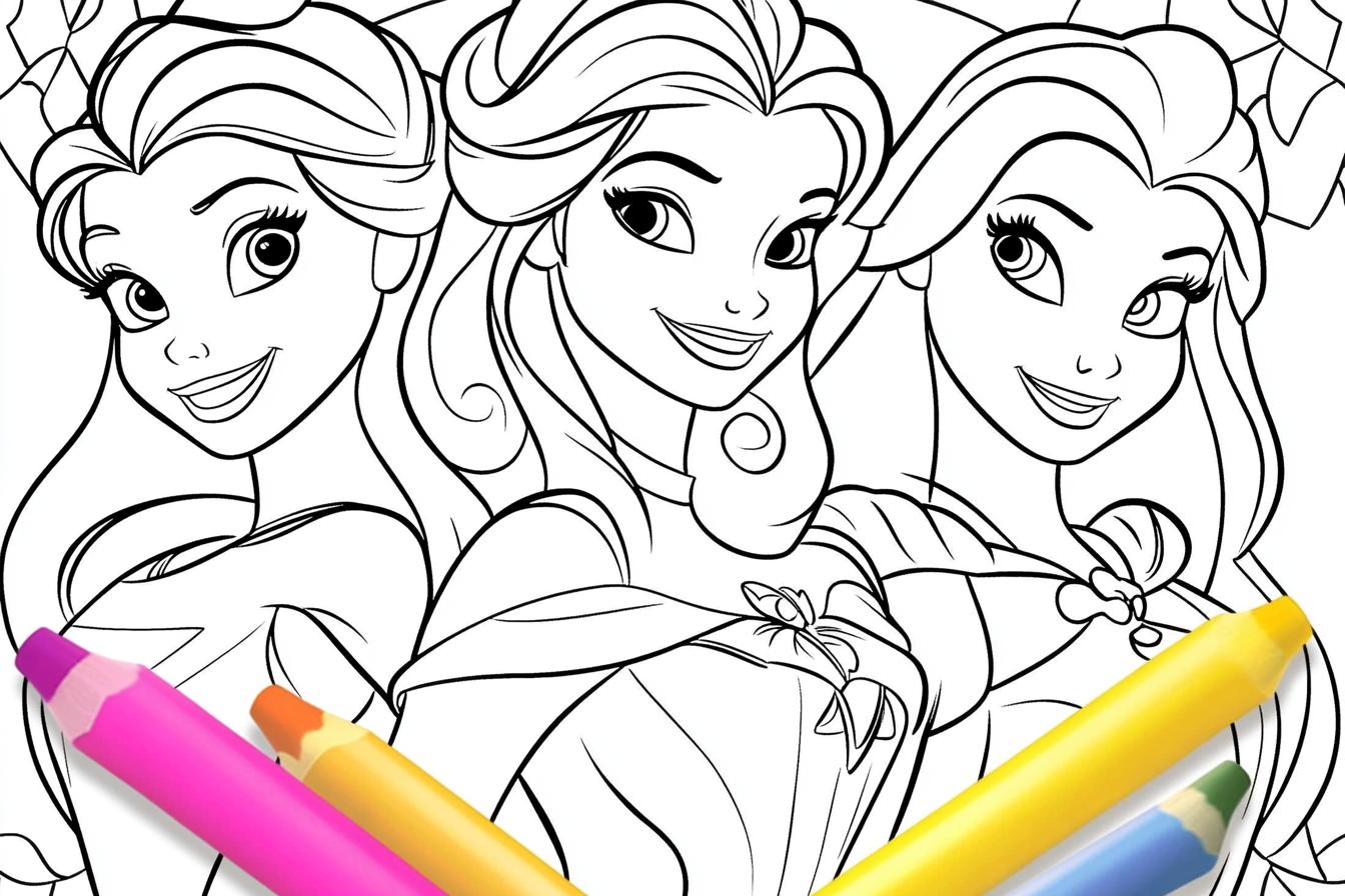 Disney Hercegnő Színező Nyomtatható Disney Hercegnő Színező