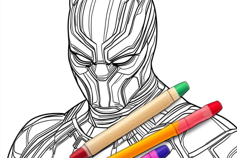 Fekete Párduc Színező : Színezd ki a Marvel Hőst
