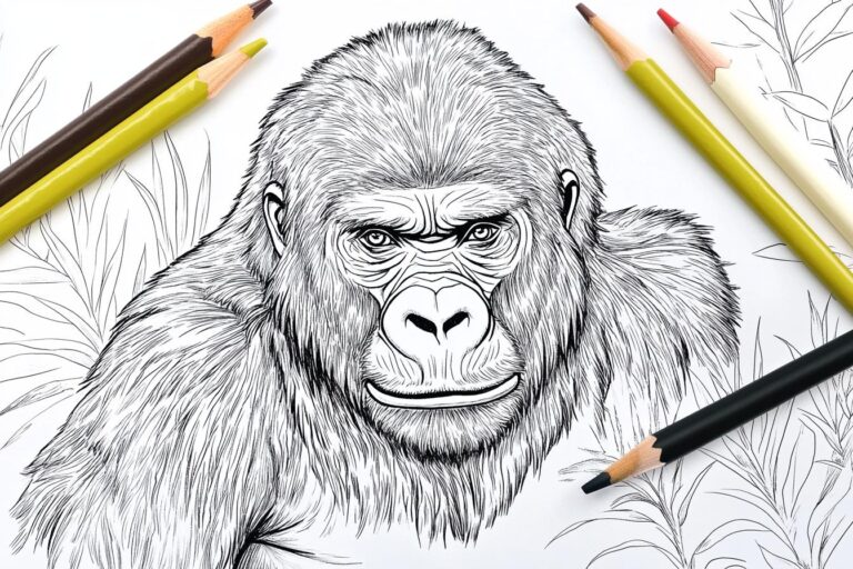 Gorilla Színező : Színezd meg a Gorillákat!