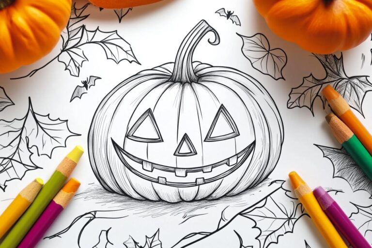 Halloween Színező : Színes Halloweeni Szórakozás