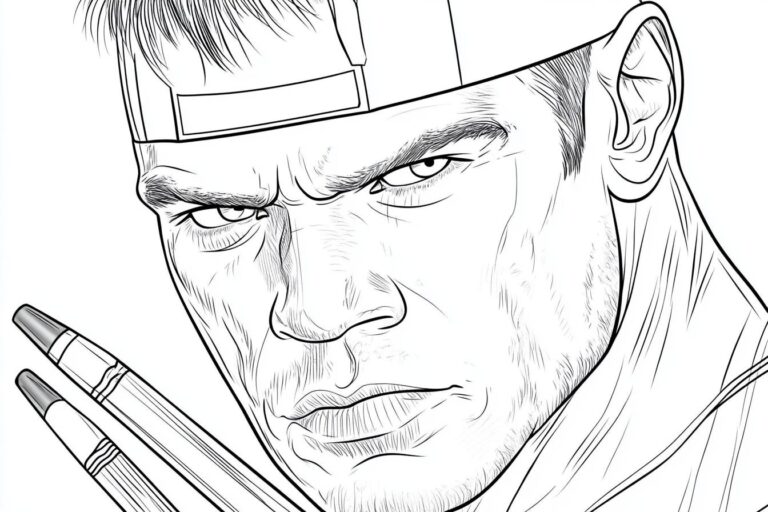 John Cena Színező : John Cena Színező oldalak gyerekeknek és rajongóknak