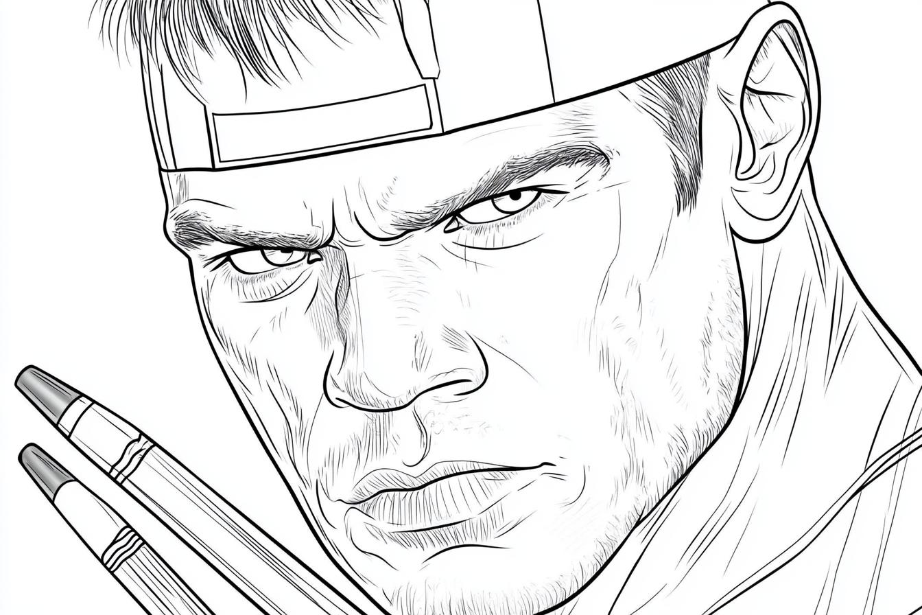 John Cena Színező Nyomtatható John Cena Színező