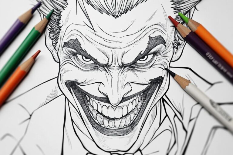 Joker Színező : Színes Világ a Sötét Hercegnek