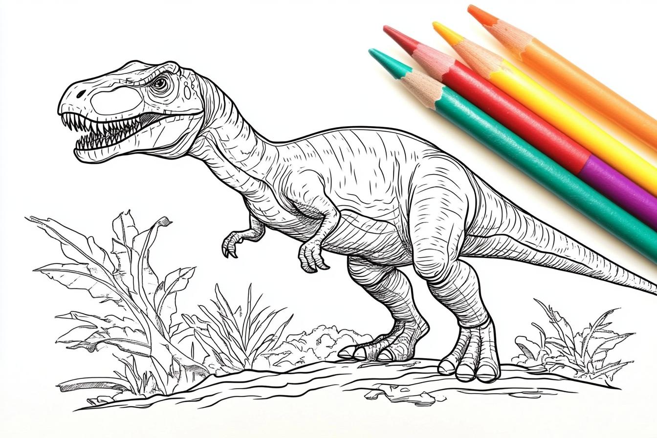 Jurassic Park Színező Nyomtatható Jurassic Park Színező