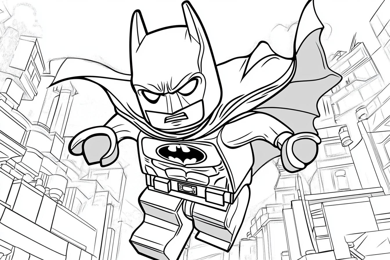Lego Batman Színező Nyomtatható Lego Batman Színező