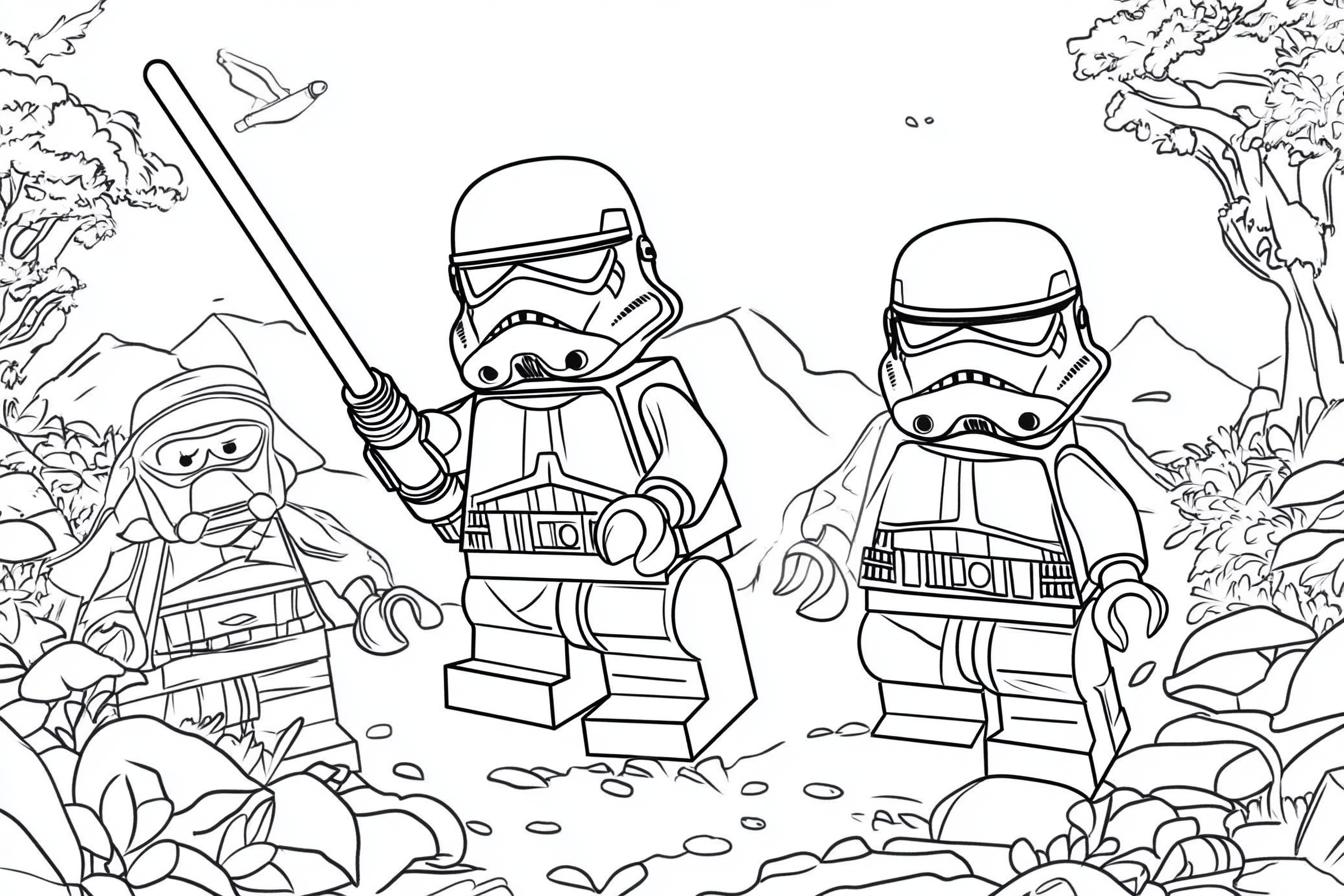 Lego Star Wars Színező Nyomtatható Lego Star Wars Színező