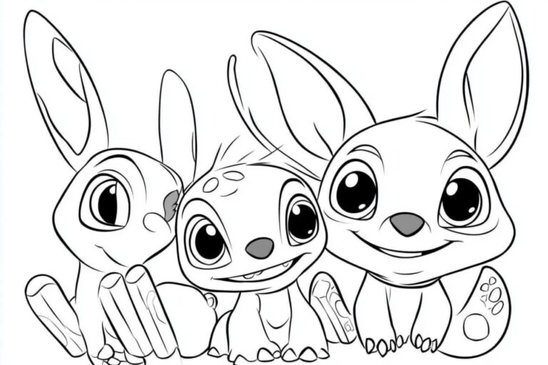 Lilo és Stitch Színező : Színezd ki a kedvenc jeleneteidet