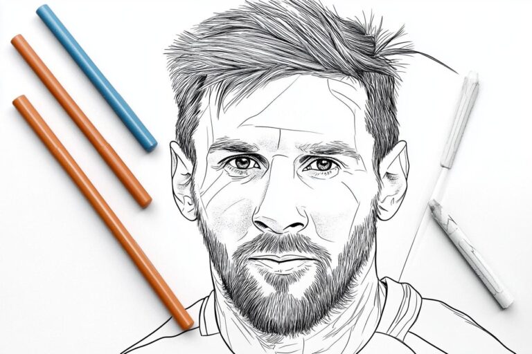 Lionel Messi Színező : Szórakoztató és Oktató Színezés Messivel