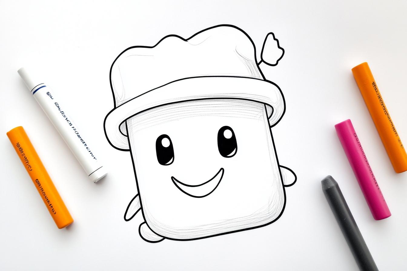 Marshmello Színező Nyomtatható Marshmello Színező