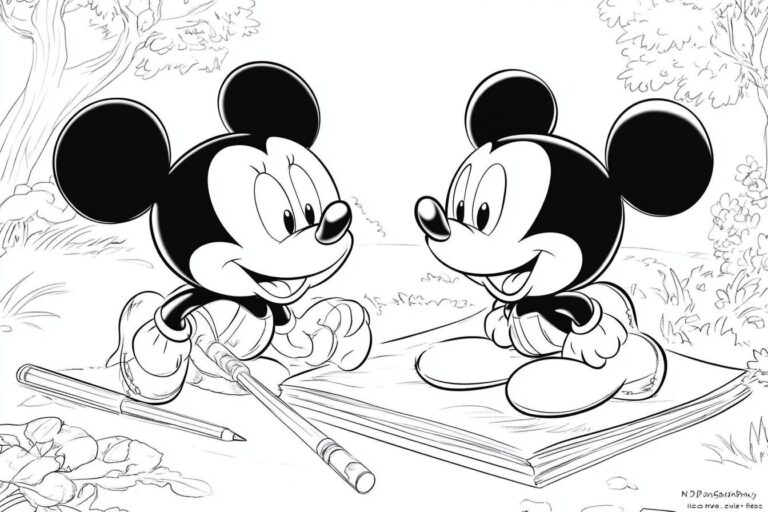Mickey Egér Színező : Színező Oldalak Mickeyvel a Kreatív Szórakozáshoz