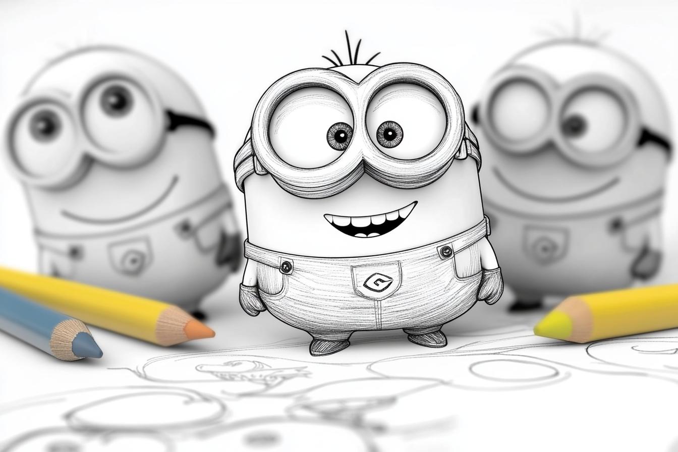 Minion Színező Nyomtatható Minion Színező