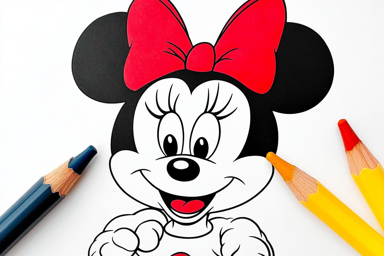 Minnie Egér Színező Nyomtatható Minnie Egér Színező