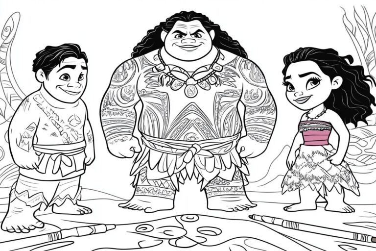 Moana Színező : Moana Színező Könyv: Szórakozás és Kreatív Kifejezés