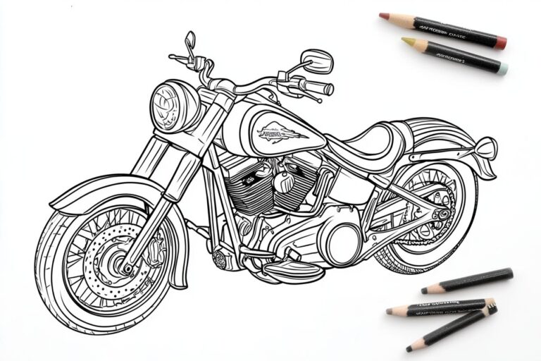Motoros Színező : Motoros Színező Oldalak Felnőtteknek és Gyerekeknek