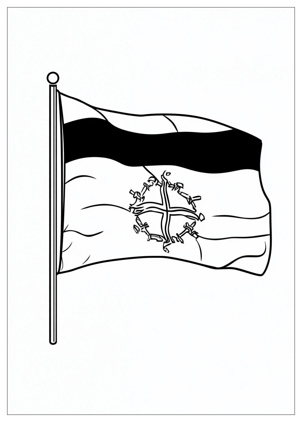 Német Zászló Színező 5