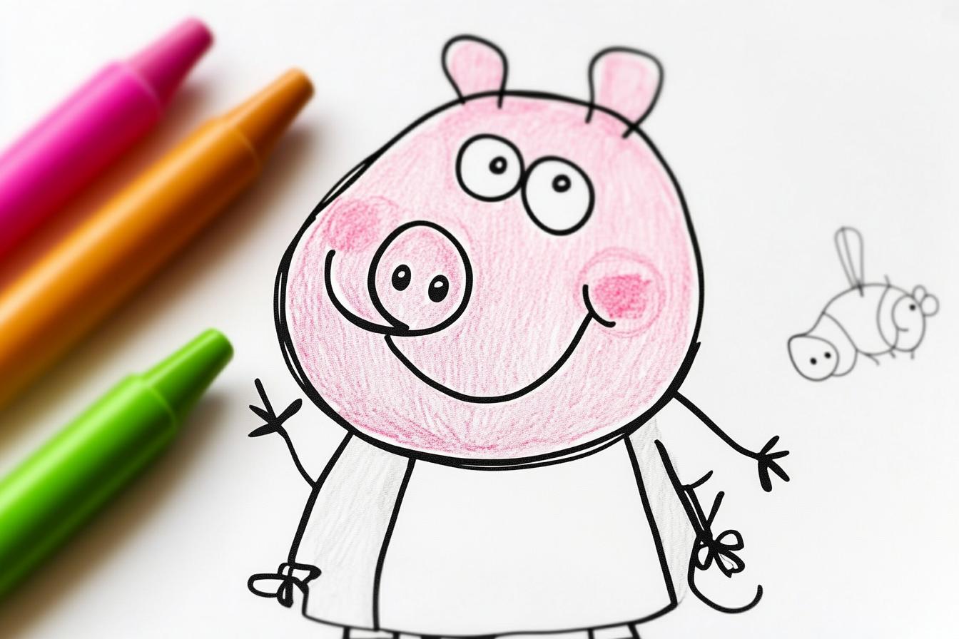 Peppa Malac Színező Nyomtatható Peppa Malac Színező