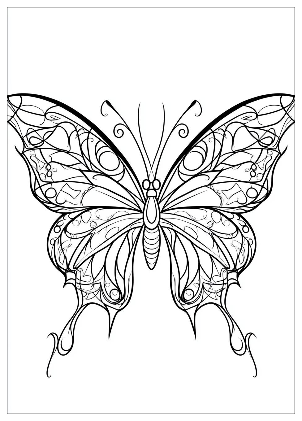 Pillangó Mandala Színező 10