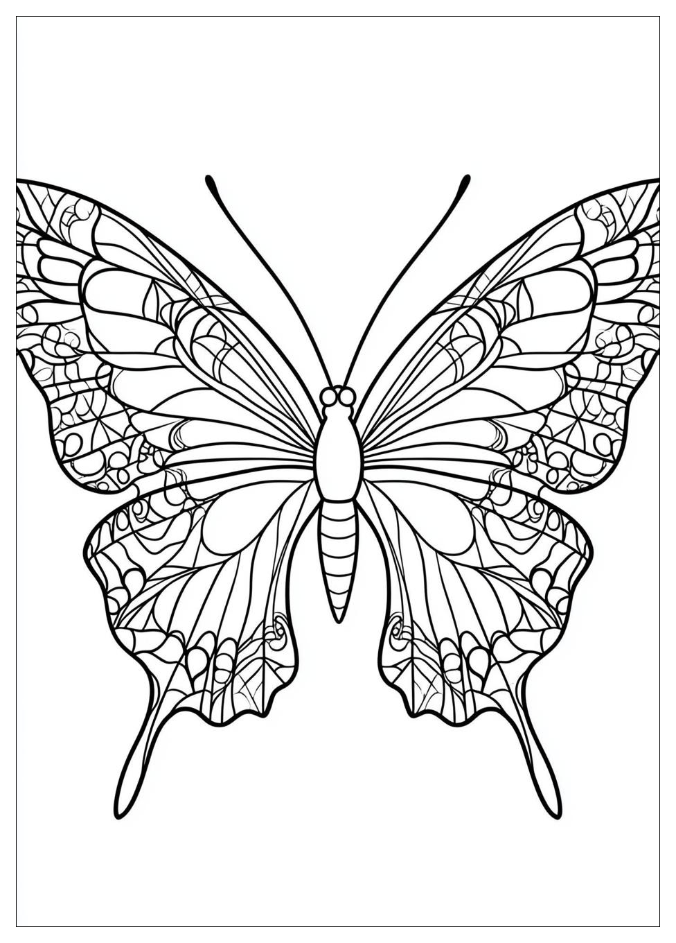 Pillangó Mandala Színező 11