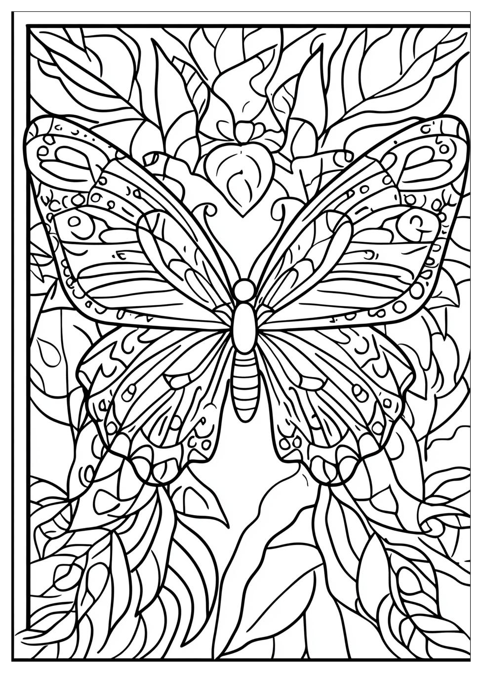 Pillangó Mandala Színező 12