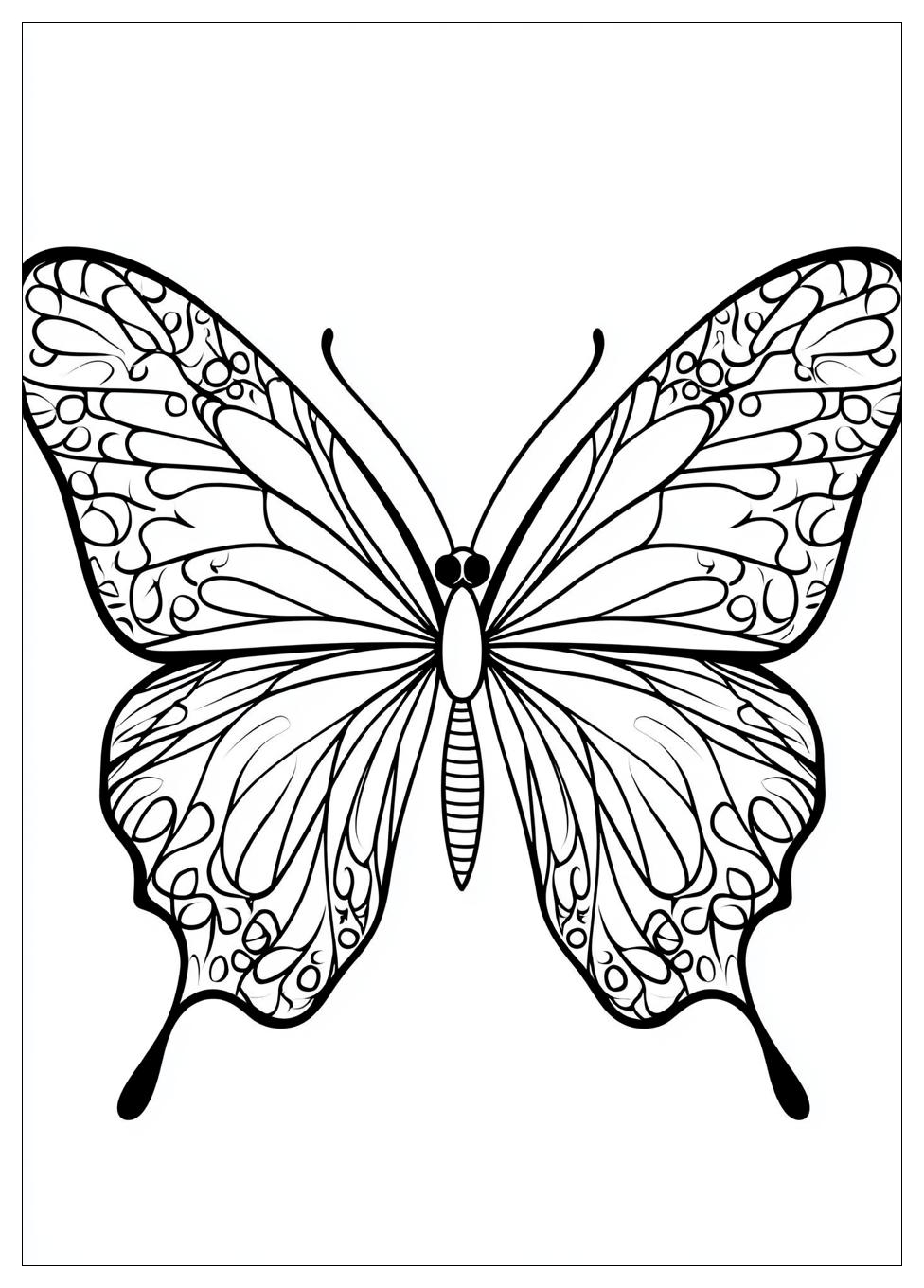 Pillangó Mandala Színező 13