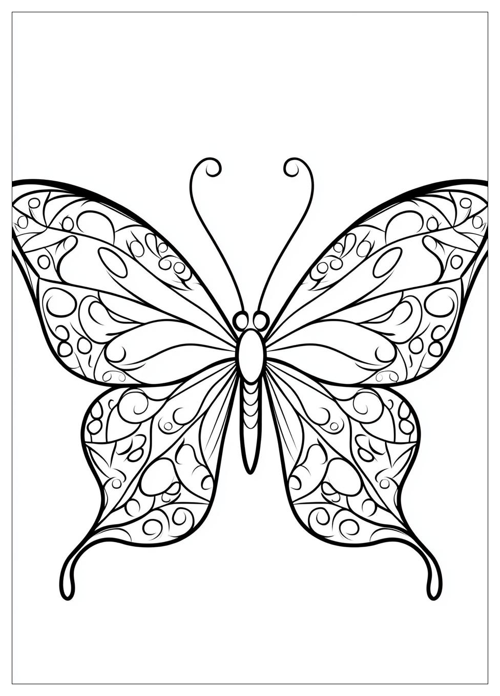 Pillangó Mandala Színező 14