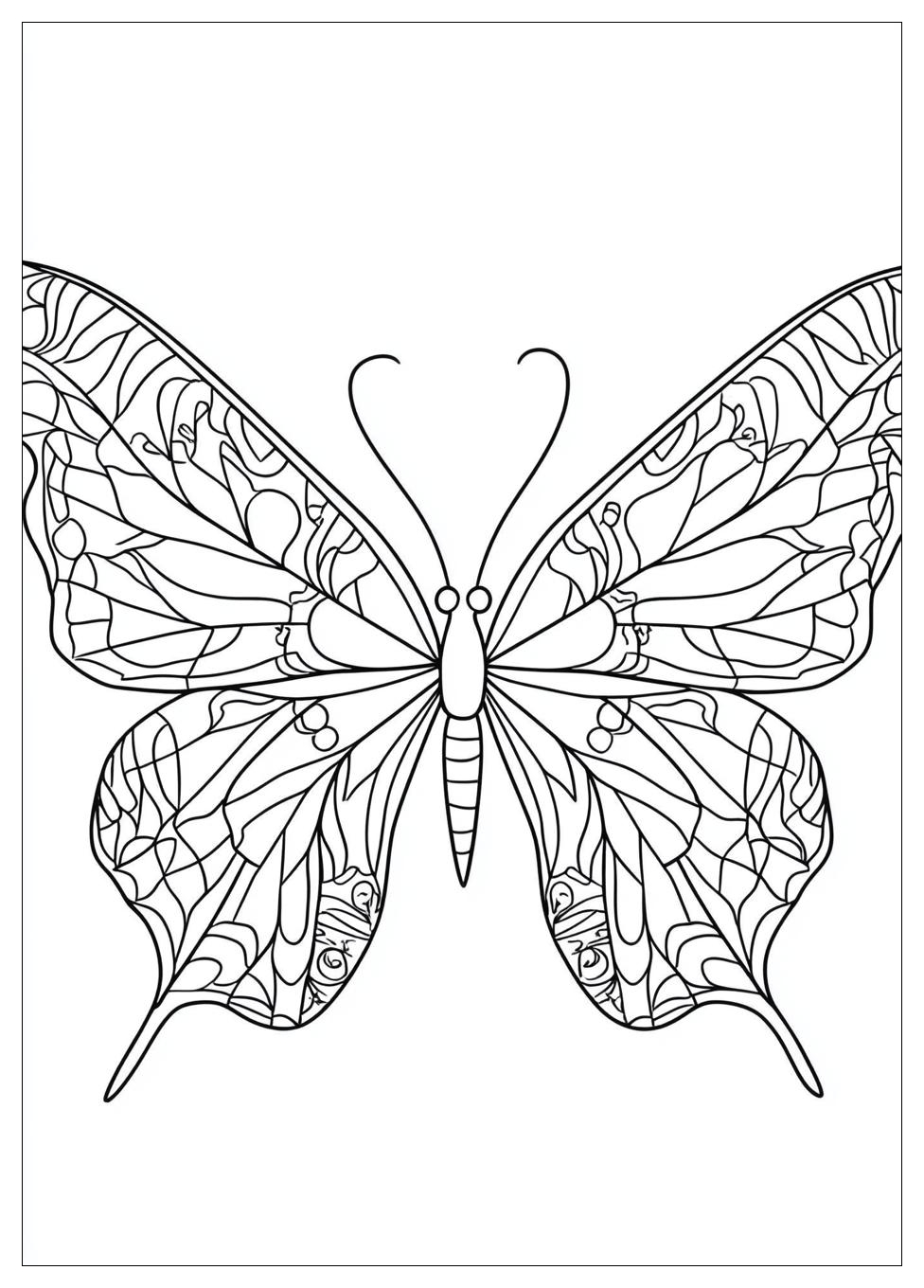 Pillangó Mandala Színező 17