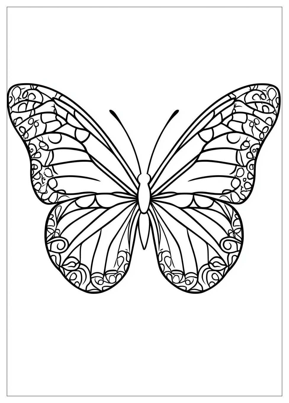 Pillangó Mandala Színező 18