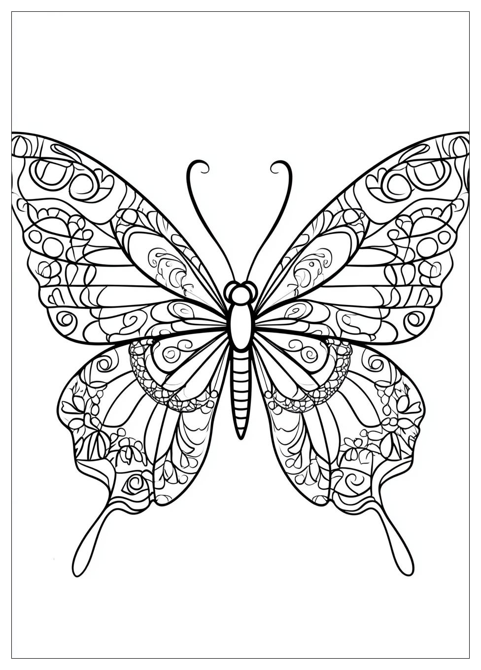 Pillangó Mandala Színező 21