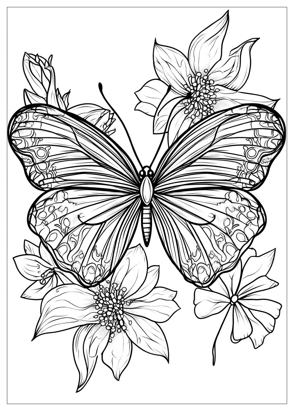 Pillangó Mandala Színező 22