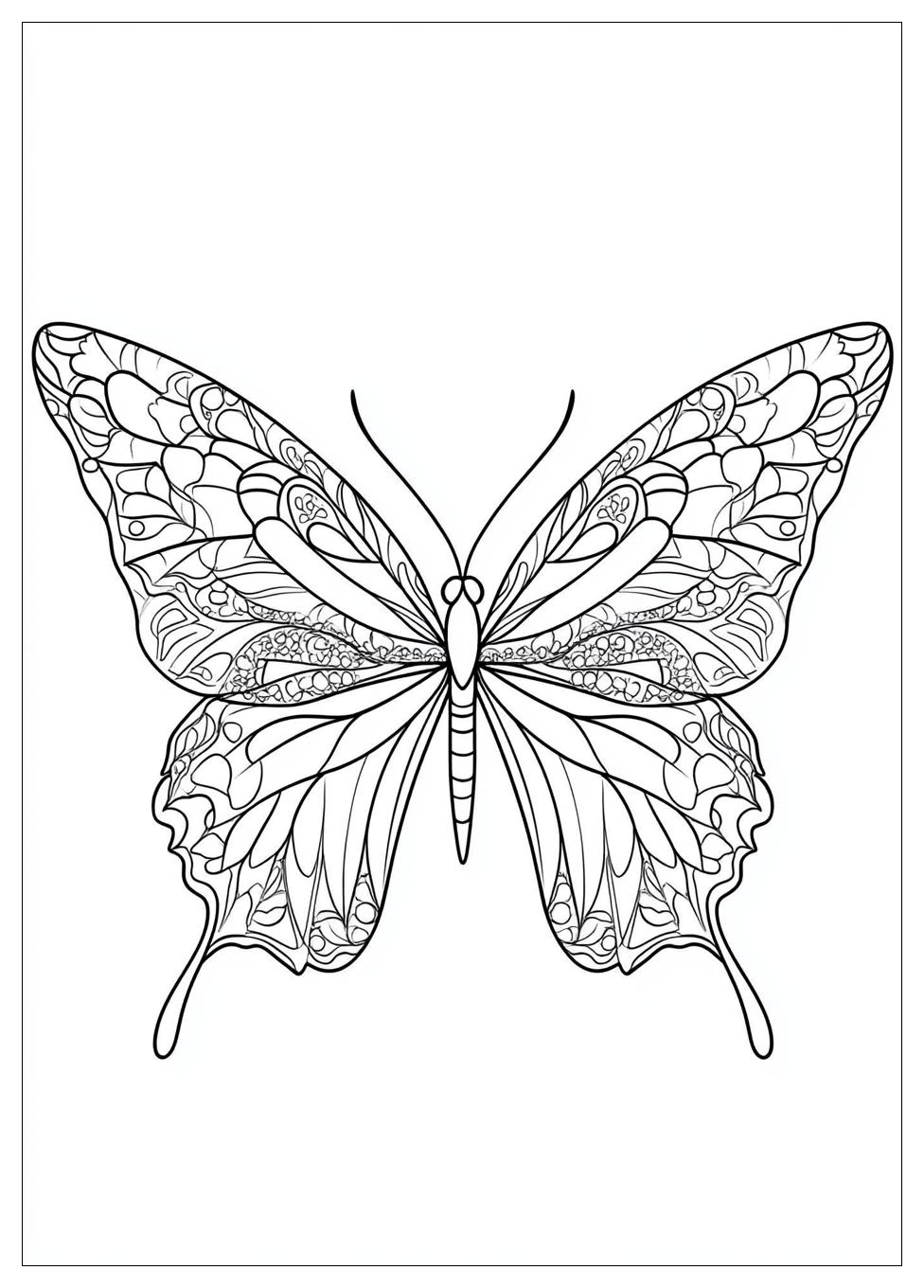 Pillangó Mandala Színező 23