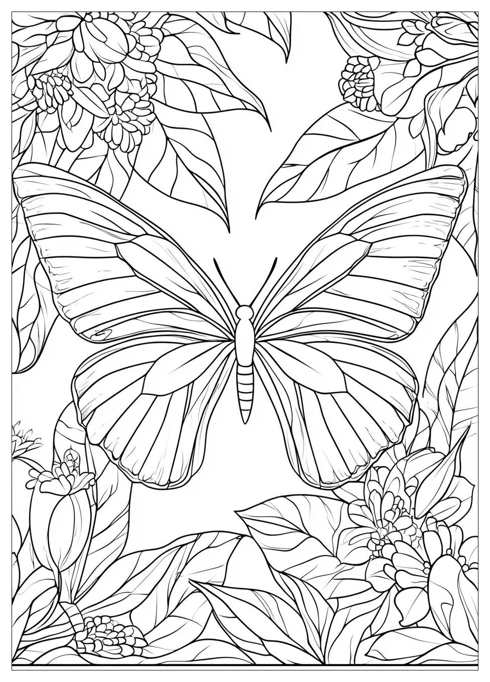 Pillangó Mandala Színező 24