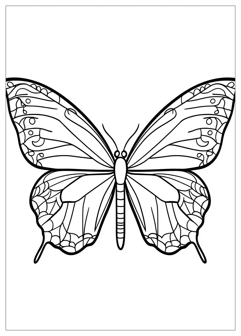 Pillangó Mandala Színező 9