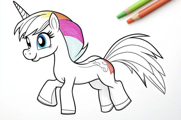 Rainbow Dash Színező : Színezd ki a Ponyt