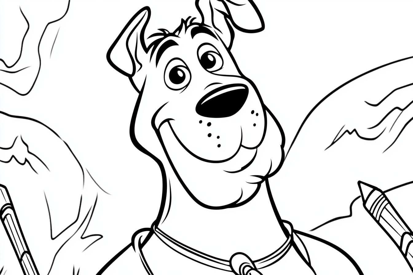 Scooby Doo Színező Nyomtatható Scooby Doo Színező