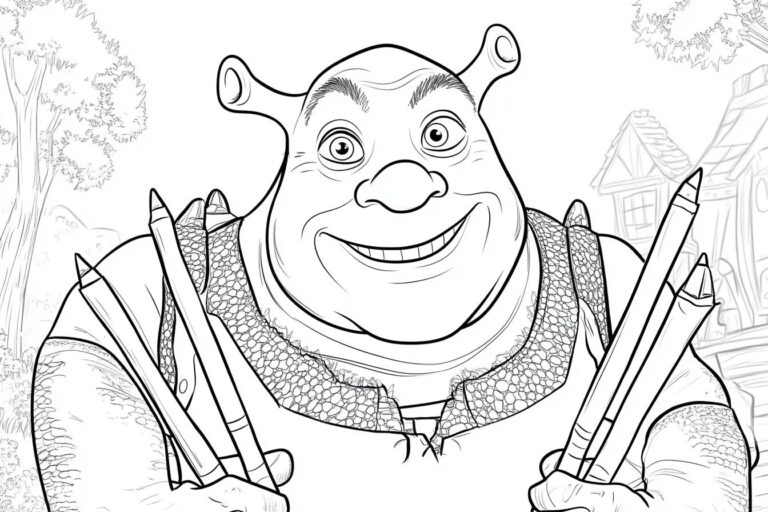 Shrek Színező : Színezd ki Shrek világát!
