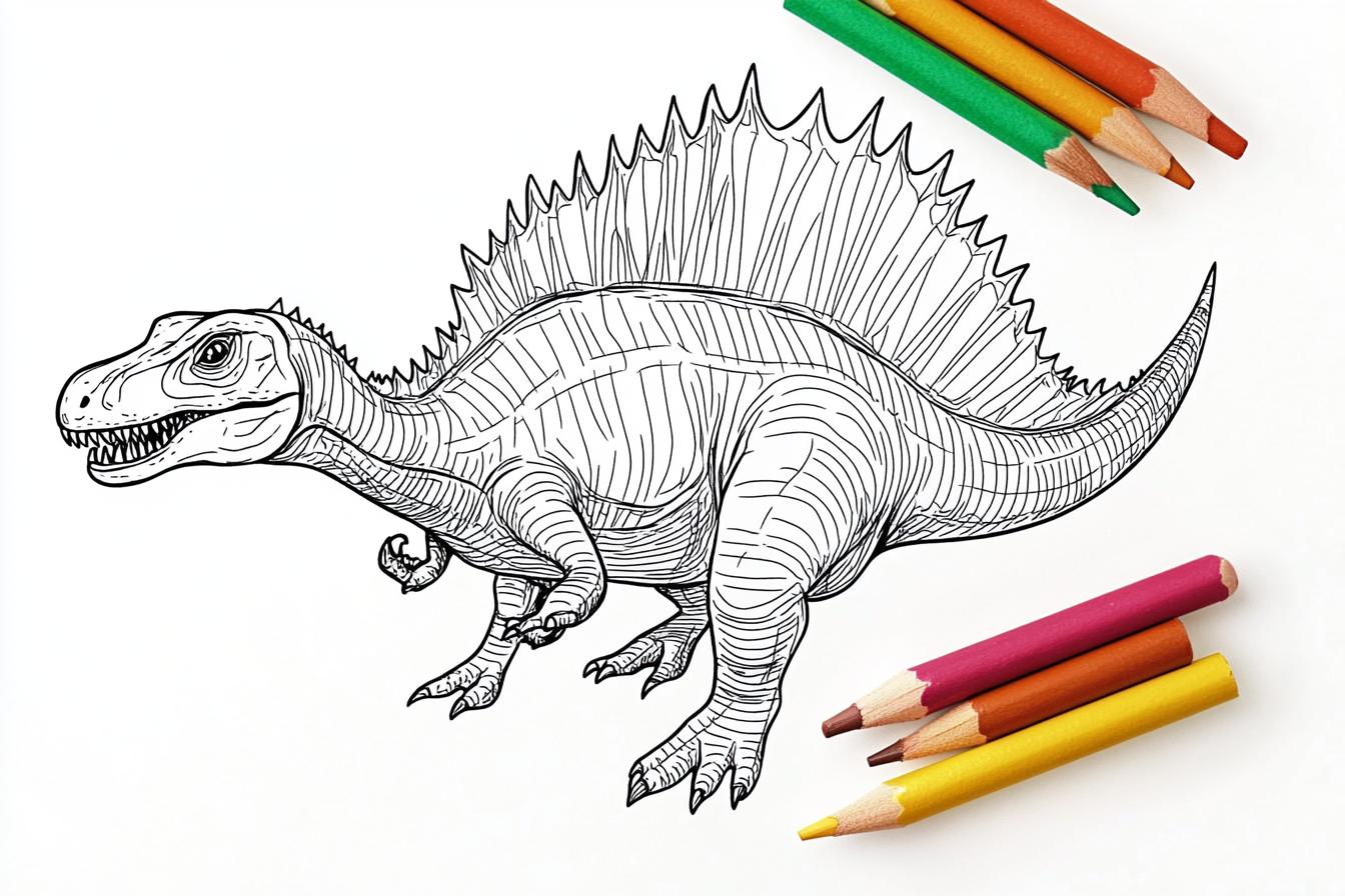 Spinosaurus Színező Nyomtatható Spinosaurus Színező