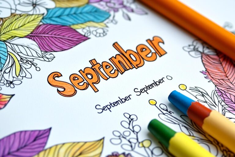 „Szeptember” Színező : Szeptemberi Színezőkönyv: Őszi Színek és Kreativitás