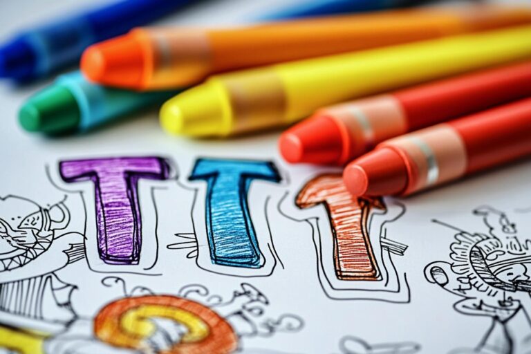 „T” Betű Színező : A „T” Betű Színezése Gyerekeknek