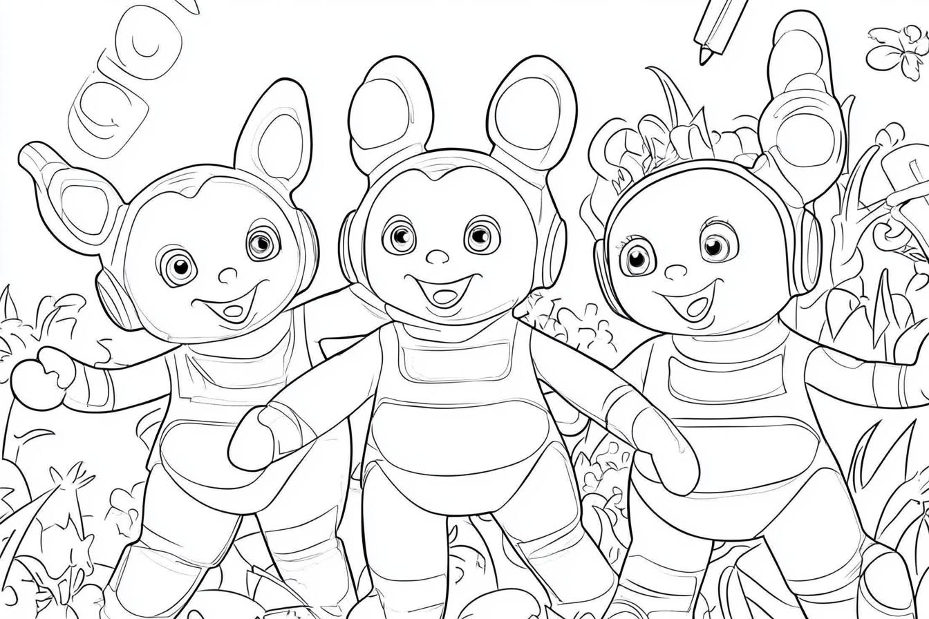 Teletubbies Színező Nyomtatható Teletubbies Színező