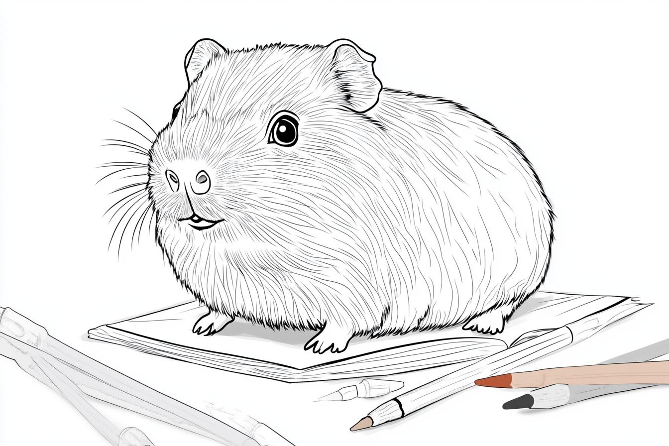 Tengerimalac Színező Nyomtatható Tengerimalac Színező